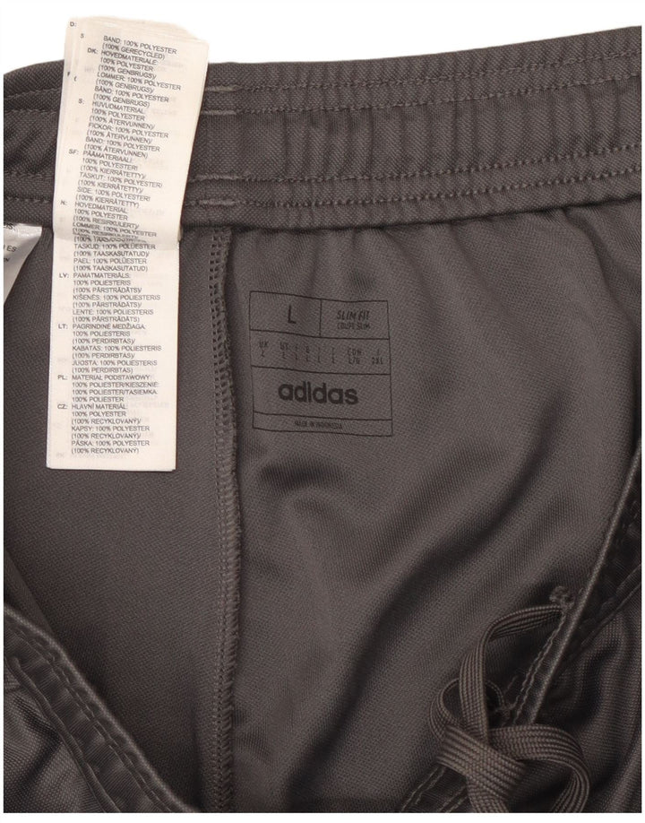 Adidas Herren Slim Fit Trainingshose Joggers Large Grau gestreift