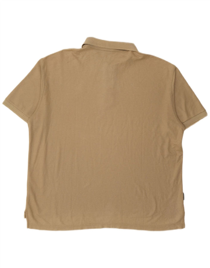 NIKE Herren Poloshirt UK 45/47 XL Beige Baumwolle
