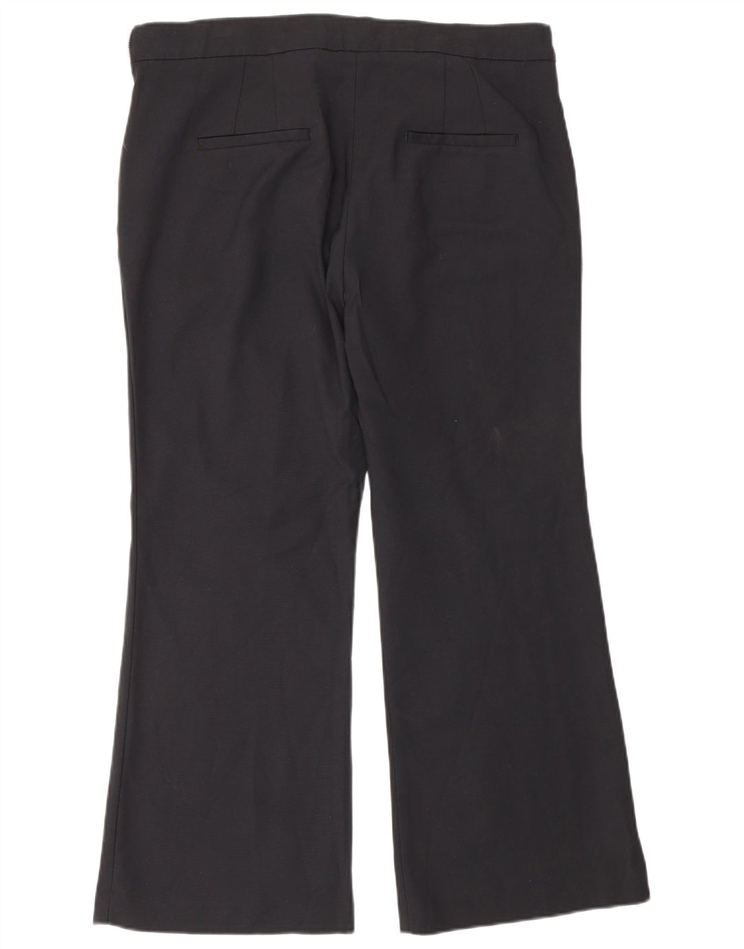 Zara Damen Bootcut Chino Hose IT 42 Large W32 L26 Schwarz