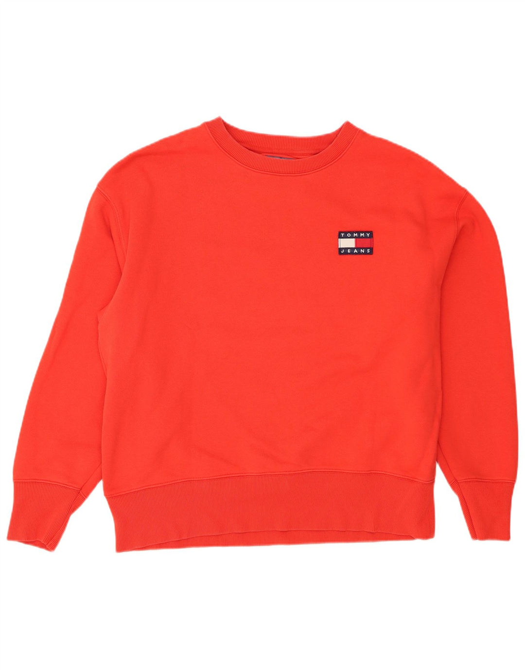 Tommy Hilfiger Herren-Sweatshirt-Pullover, große rote Baumwolle