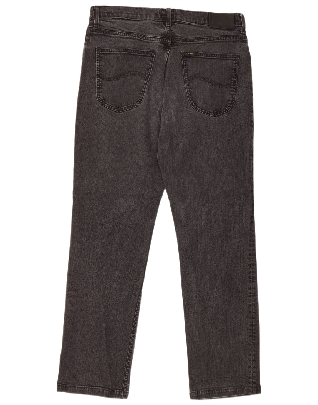 Lee Herren Brooklyn Straight Jeans W34 L30 Schwarze Baumwolle