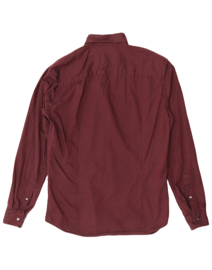 Jack & Jones Herren-Slim-Fit-Hemd XS aus kastanienbrauner Baumwolle