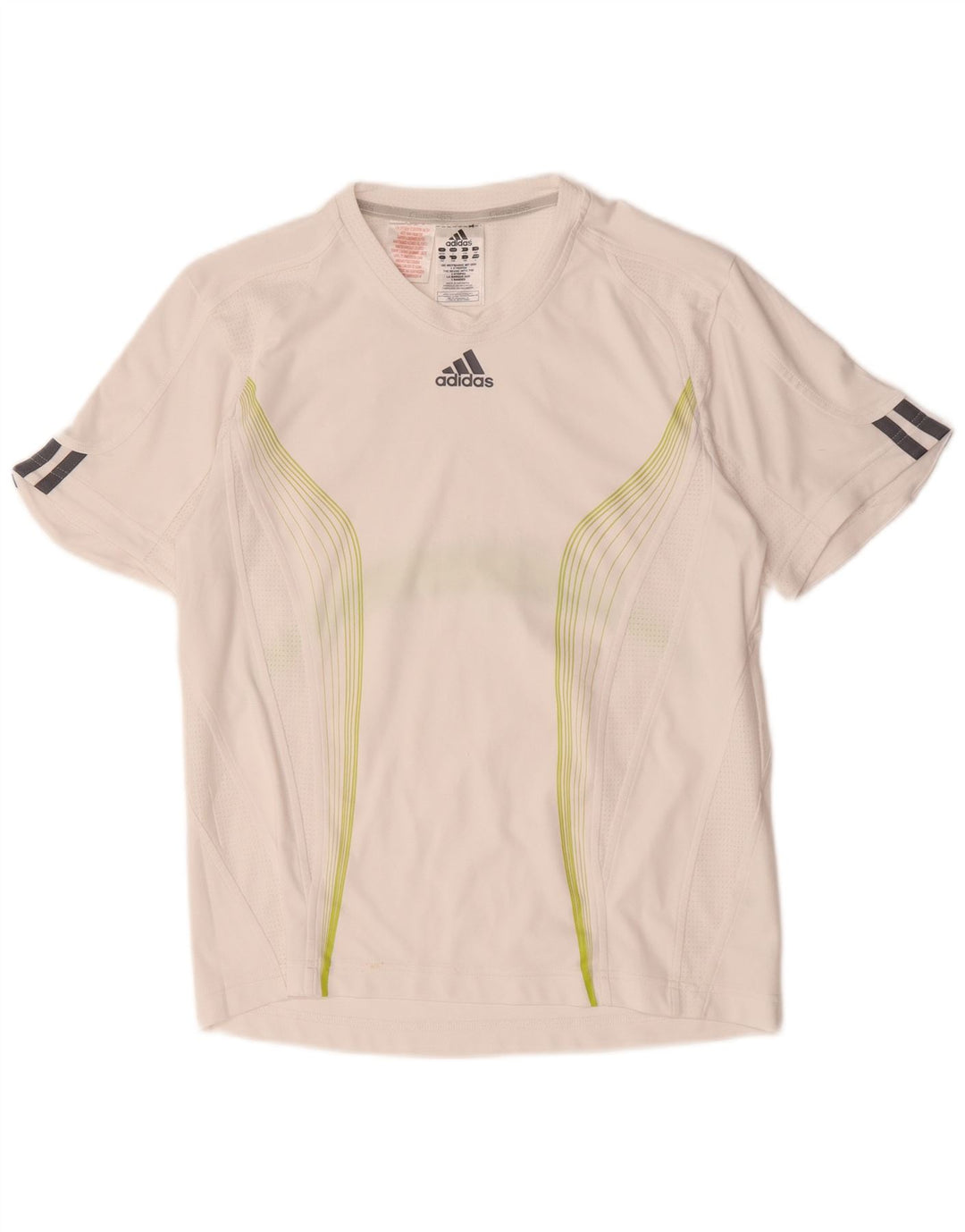 Adidas Climacool T-Shirt für Jungen, 13–14 Jahre, weißes Colourblock-Polyester