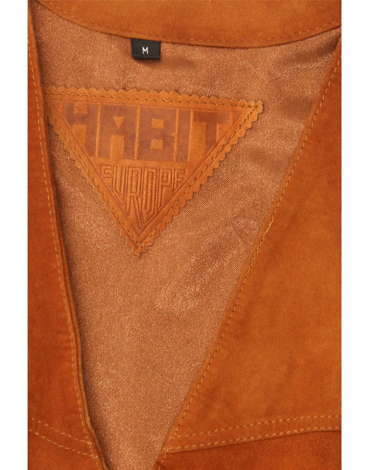 Vintage Herren Wildlederweste Mittelbraun