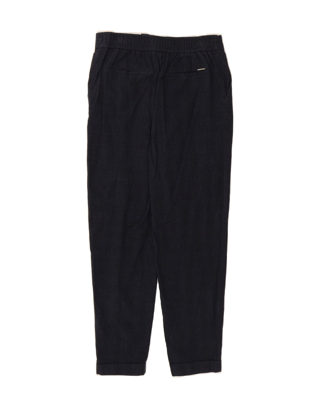 MASSIMO DUTTI Womens Casual Trousers EU 38 Small W30 L28 Navy Blue Check Vintage Massimo Dutti and Second-Hand Massimo Dutti from Messina Hembry 
