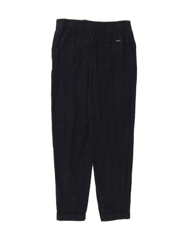 MASSIMO DUTTI Womens Casual Trousers EU 38 Small W30 L28 Navy Blue Check Vintage Massimo Dutti and Second-Hand Massimo Dutti from Messina Hembry 