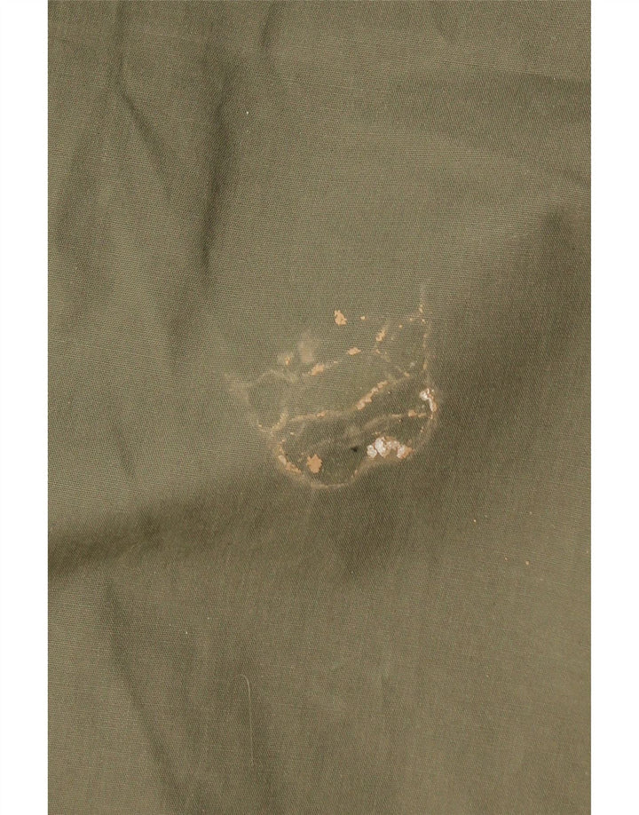 VINTAGE Herren Militärjacke mit Kapuze UK 42 XL Khaki