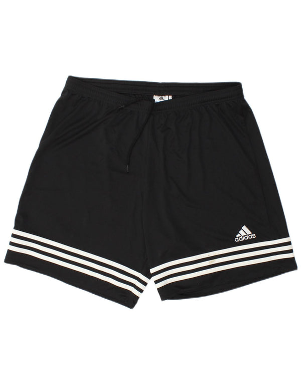 Adidas Herren Sport Shorts XL W38 L7 Schwarz gestreift Polyester Sport