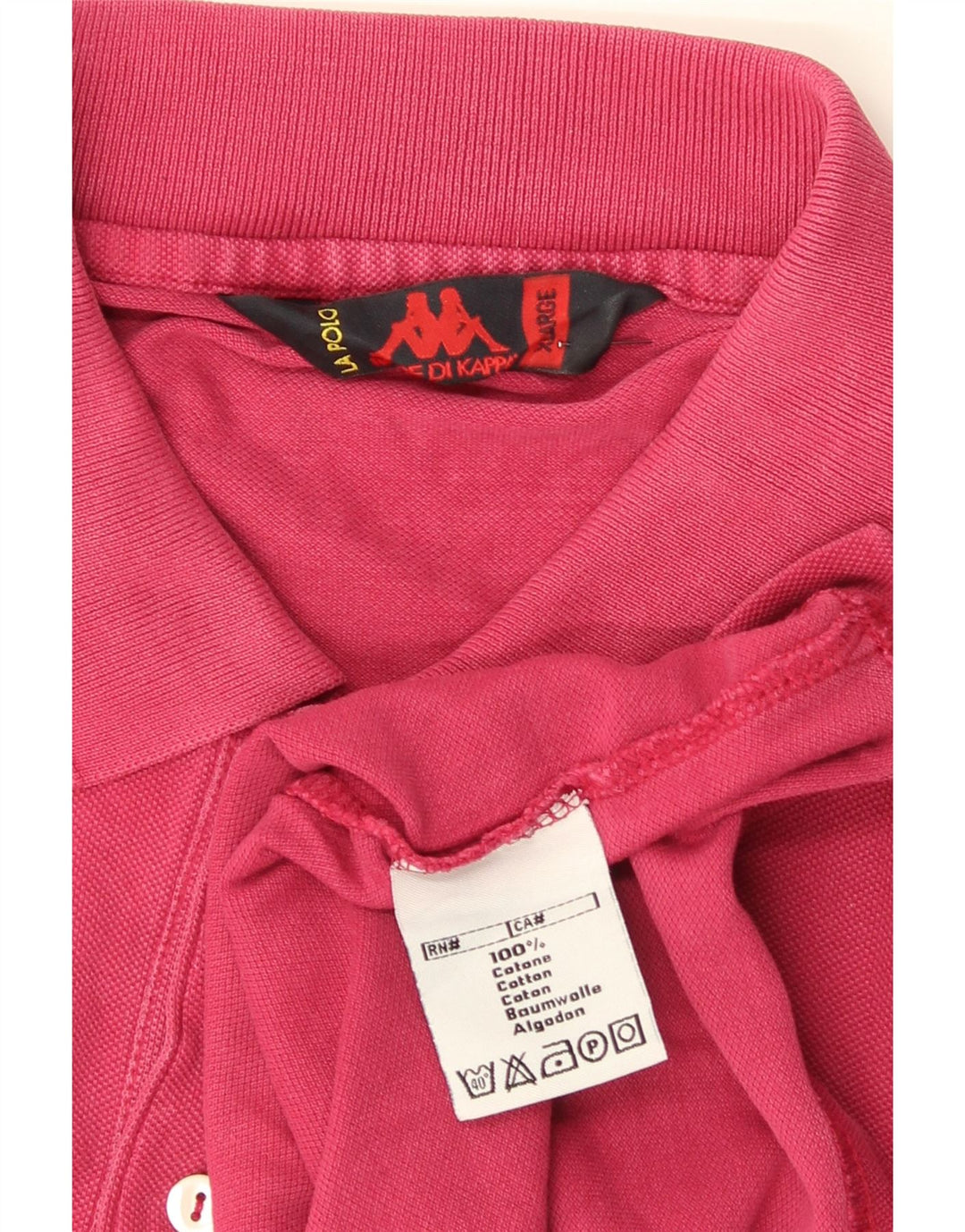 Kappa Herren Poloshirt XL Rosa Baumwolle