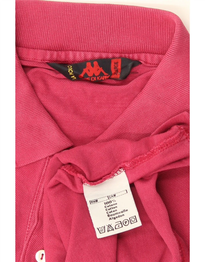 Kappa Herren Poloshirt XL Rosa Baumwolle
