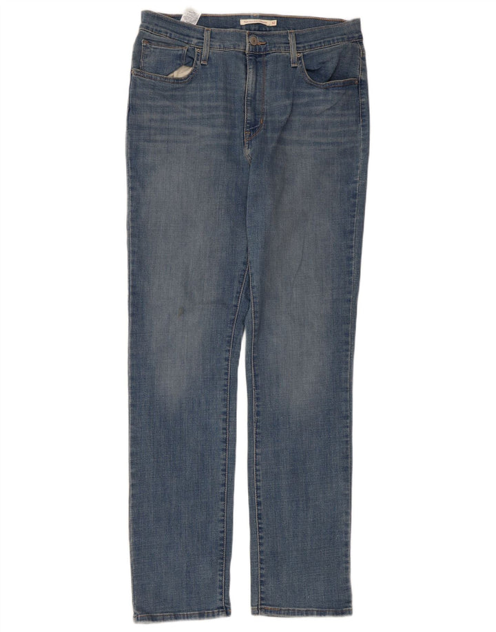 Levi's Damen 724 High Rise Straight Jeans W32 L32 Blaue Baumwolle