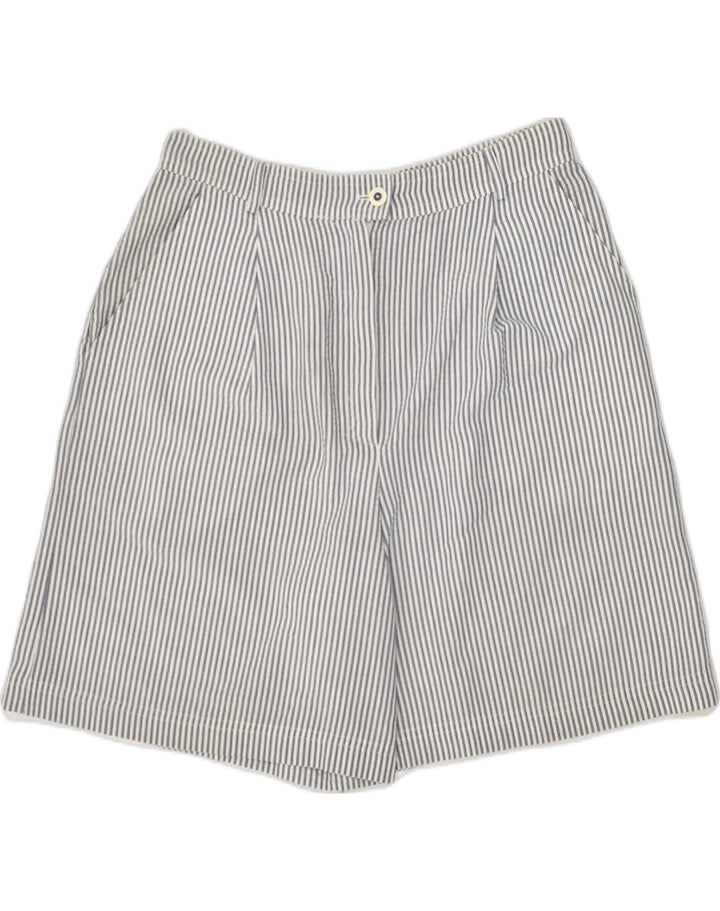PRISMA Womens Chino Shorts IT 44 Medium W28  Grey Pinstripe Polyester | Vintage Prisma | Thrift | Second-Hand Prisma | Used Clothing | Messina Hembry 