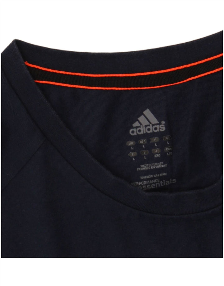 ADIDAS Herren Climalite T-Shirt Top Large Marineblau