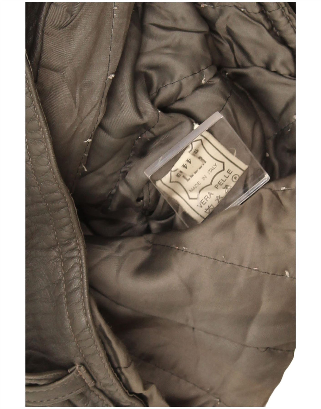 Vintage Herren Loose Fit Lederjacke IT 44 XS Graues Leder