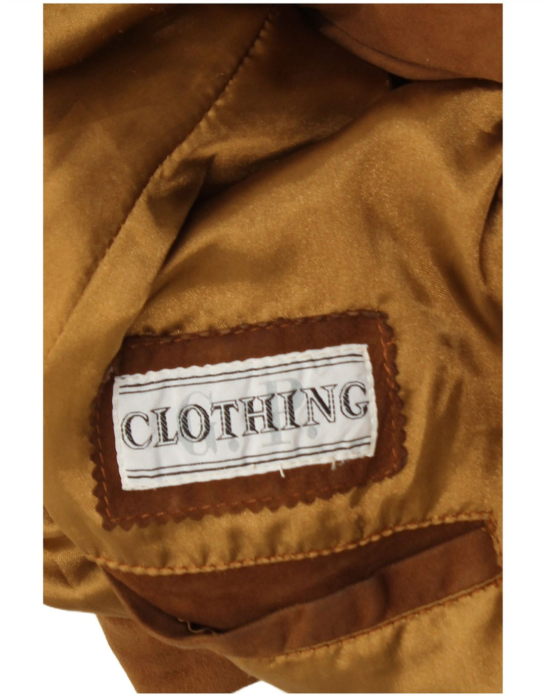 Vintage Herren 3-Knopf-Wildleder-Blazerjacke IT 48 Mittelbraunes Leder