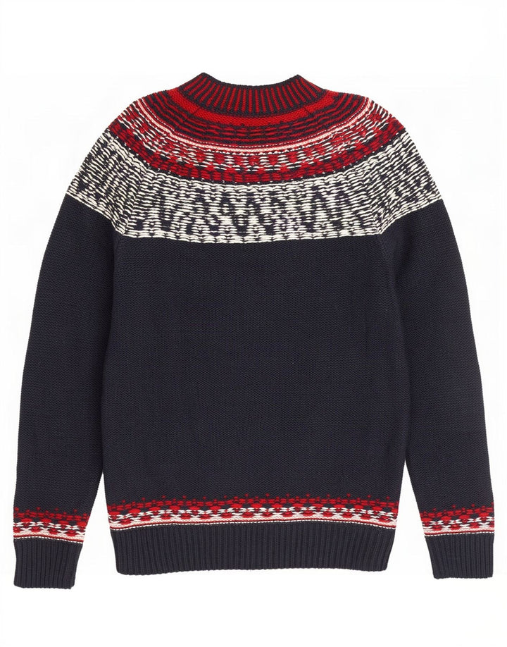 Gap Rollkragenpullover für Herren, Größe S, Marineblau, Fair-Isle-Baumwolle