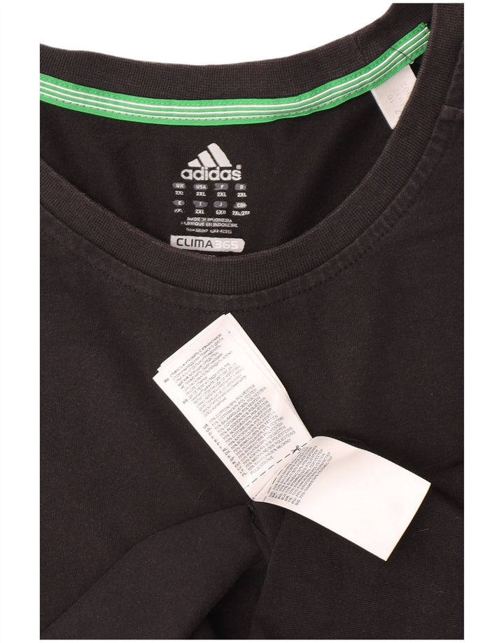 Adidas Herren Climalite T-Shirt Top 2XL Grau Baumwolle