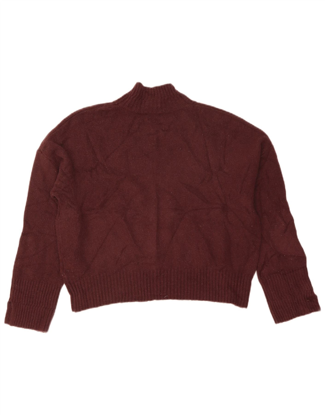 Whistles Damen Crop Rollkragenpullover Pullover UK 14 Mittelbraune Wolle