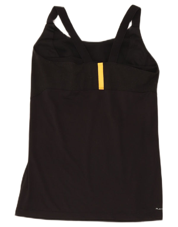 Reebok Damen Crop Graphic Vest Top UK 8/10 Small Schwarz
