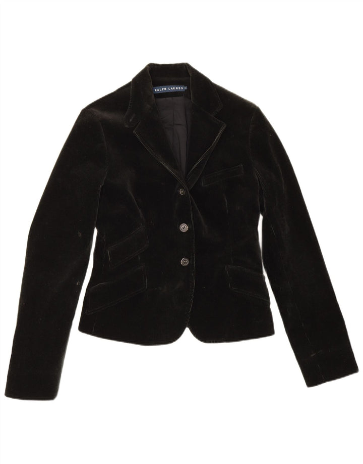 Ralph Lauren Damen-Blazerjacke aus Cord mit 3 Knöpfen, US 6, mittleres Khaki