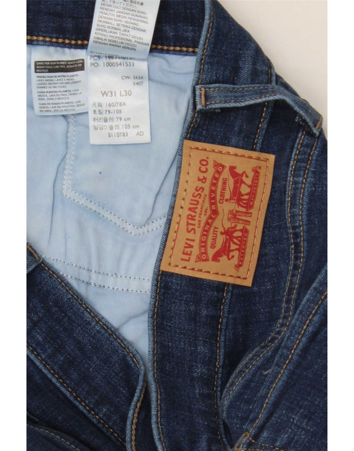 Levi's Damen 314 Shaping Straight Jeans W31 L30 Blaue Baumwolle