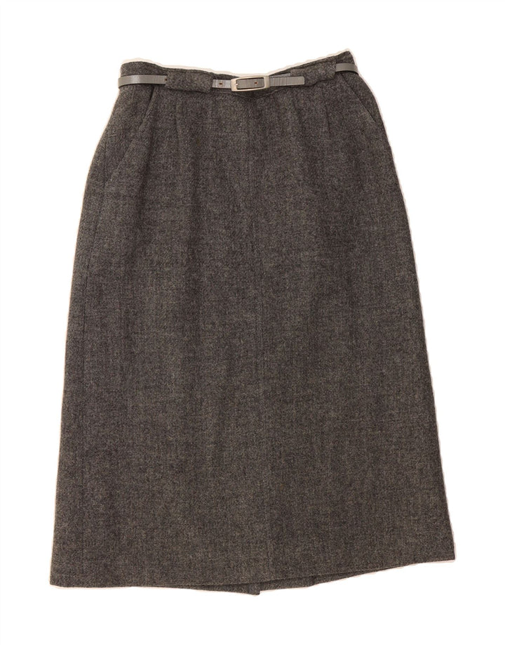 VINTAGE Womens A-Line Skirt W30 Medium Grey Vintage Vintage and Second-Hand Vintage from Messina Hembry 