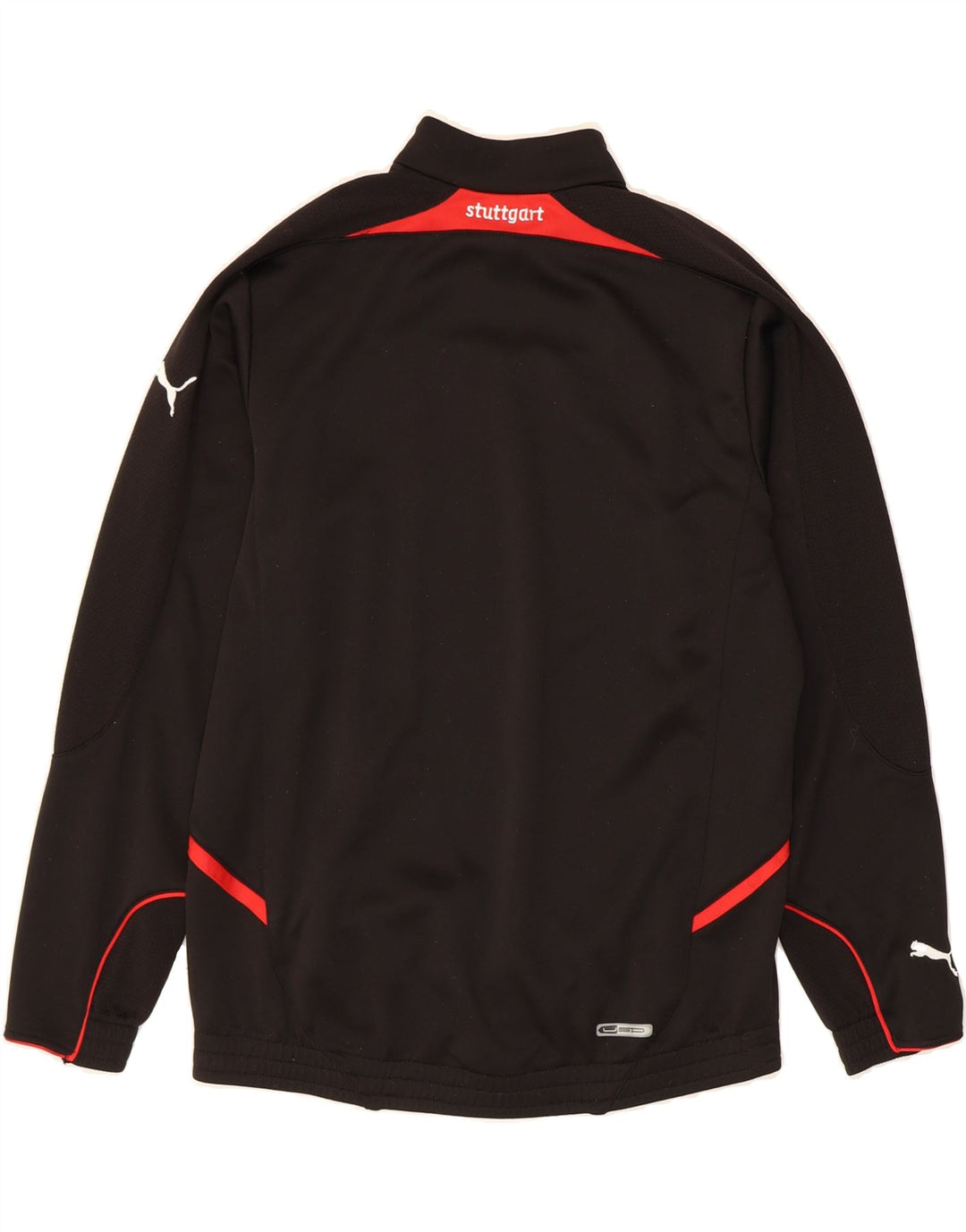 PUMA Boys Zip Neck Pullover Tracksuit Top 13-14 Years XL  Black Polyester Vintage Puma and Second-Hand Puma from Messina Hembry 