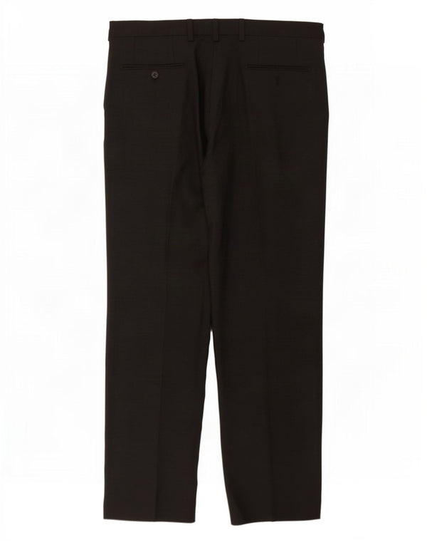 Gerade Herren-Anzughose von Marks & Spencer, W36, L31, graue Wolle