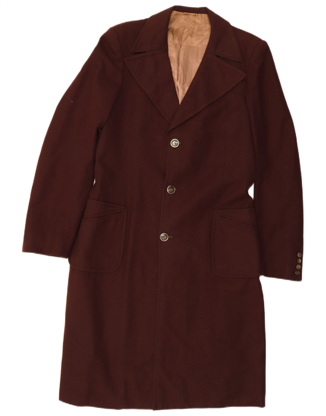 Vintage Herrenmantel UK 36 Small Brown