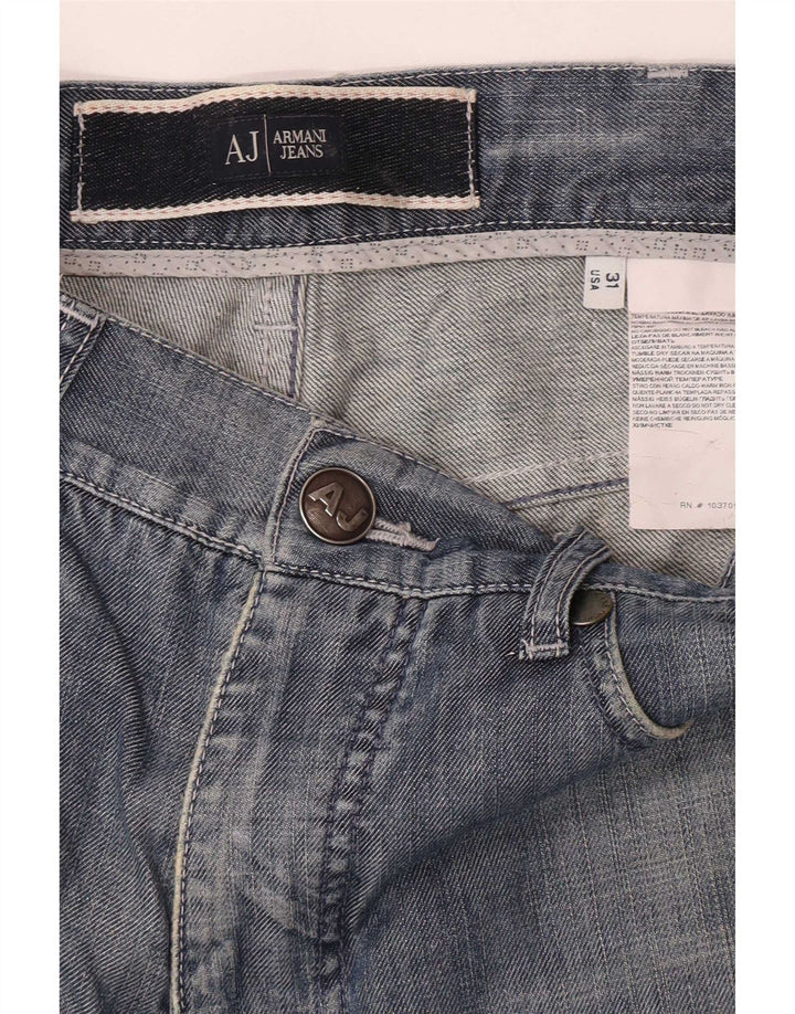 Armani Herren Straight Jeans W31 L28 Blau