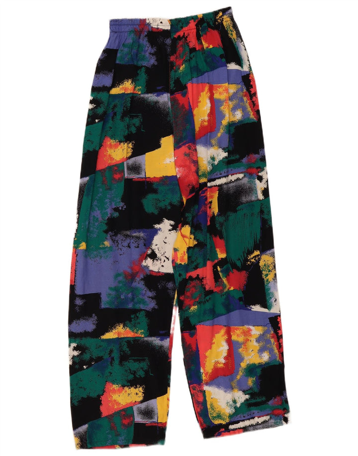 Vintage Damen Loose Fit Freizeithose W30 L27 Mehrfarbiges Patchwork