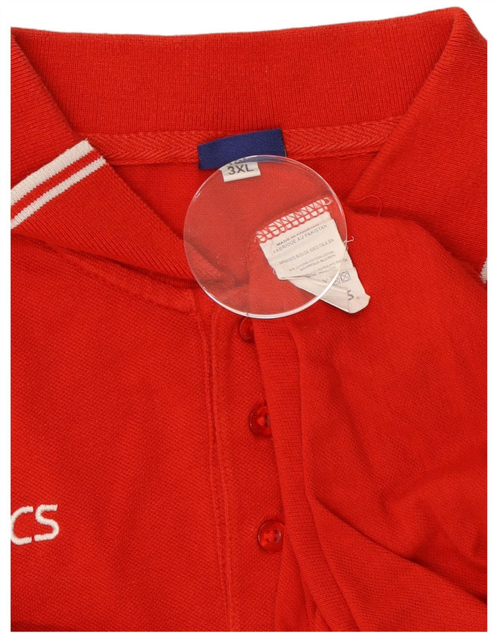 Asics Herren Poloshirt 3XL Rote Baumwolle