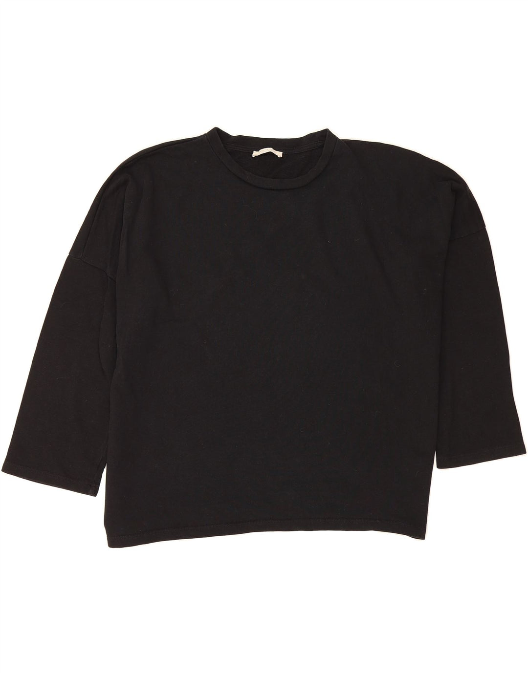 ZARA Womens Oversized Top 3/4 Sleeve UK 14 Medium Black Cotton Vintage Zara and Second-Hand Zara from Messina Hembry 