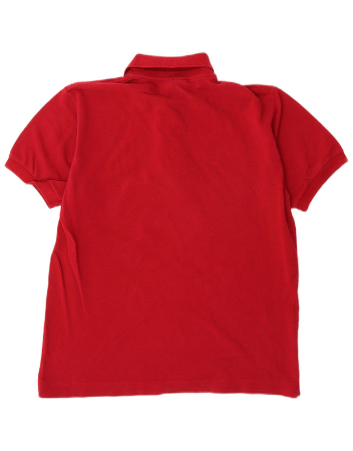 Lacoste Herren-Poloshirt, Größe 3, klein, rote Baumwolle