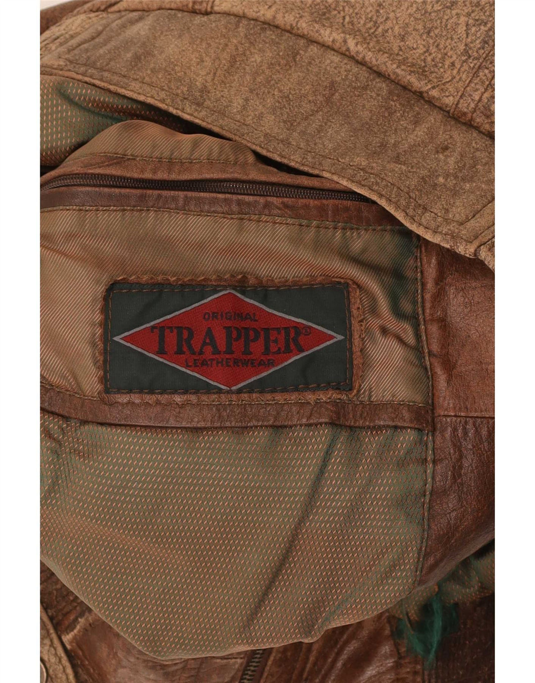 Trapper Herren Lederjacke IT 46 Small Braun