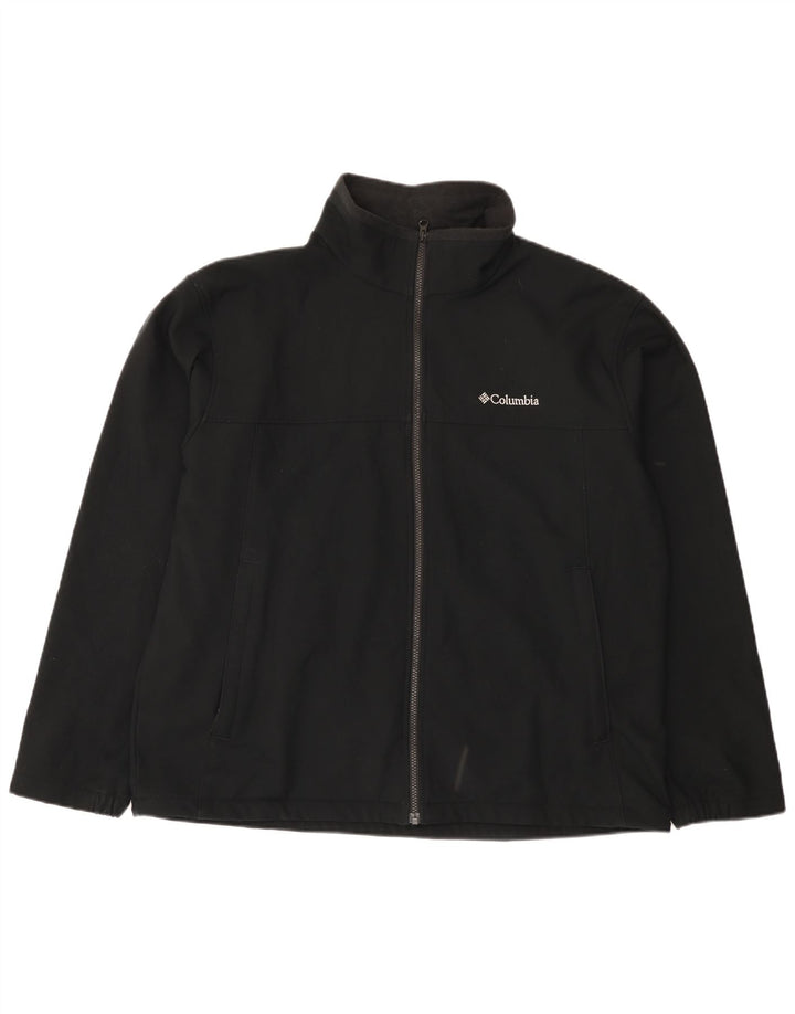 Columbia Herren-Trainingsanzug-Top-Jacke XL, schwarzes Polyester