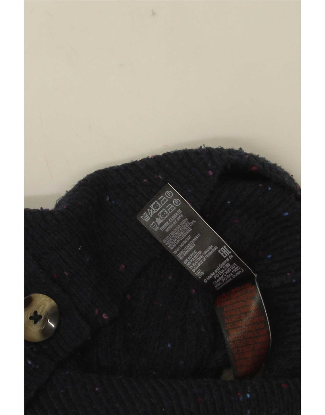 Marks & Spencer Damen-Cardigan-Pullover UK 14 Medium Navy Blue Meliert