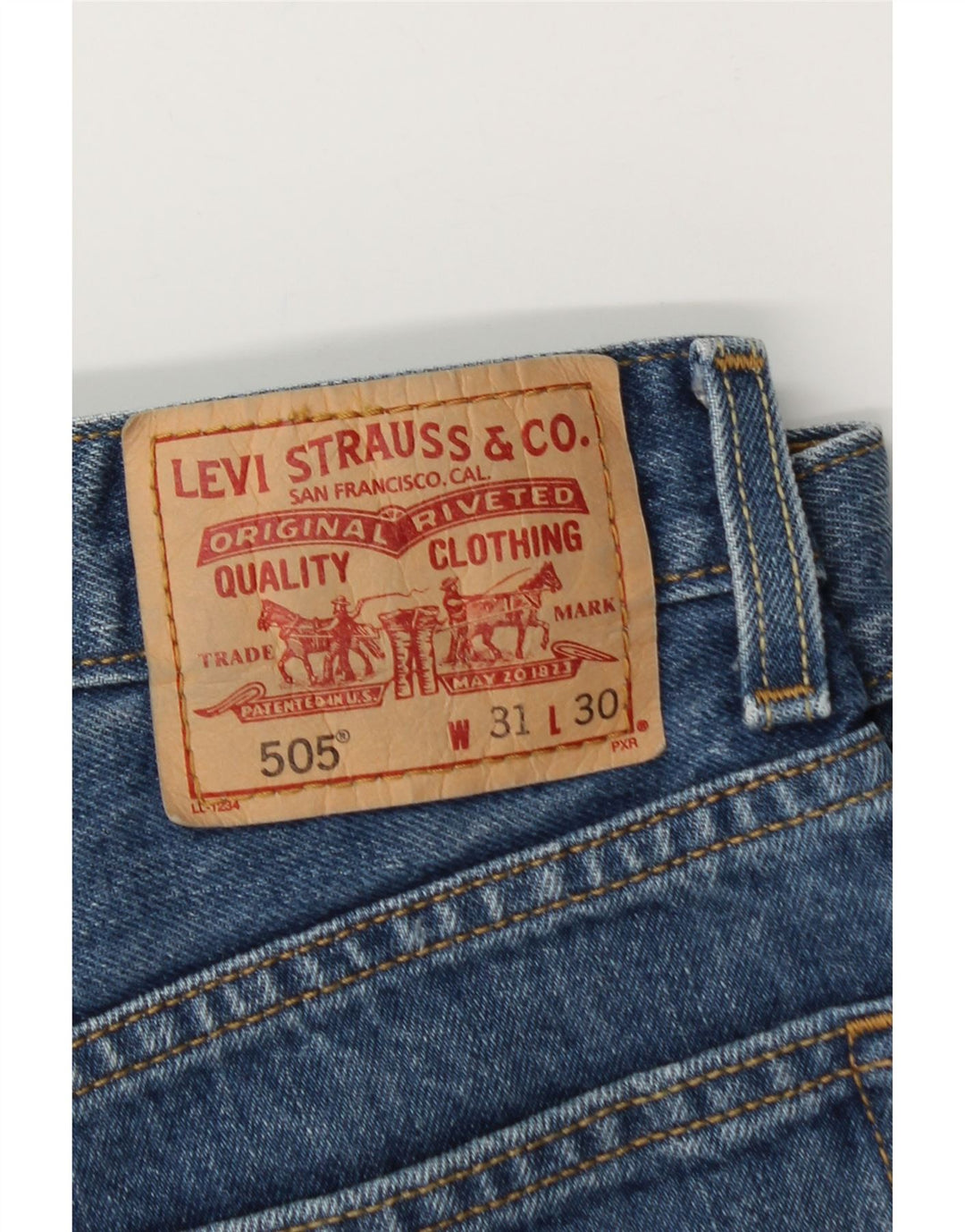 Levi's Herren 505 Regular Fit Straight Jeans W31 L28 Blaue Baumwolle
