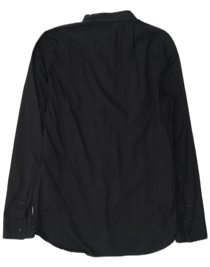Diesel Herrenhemd XL, schwarze Baumwolle