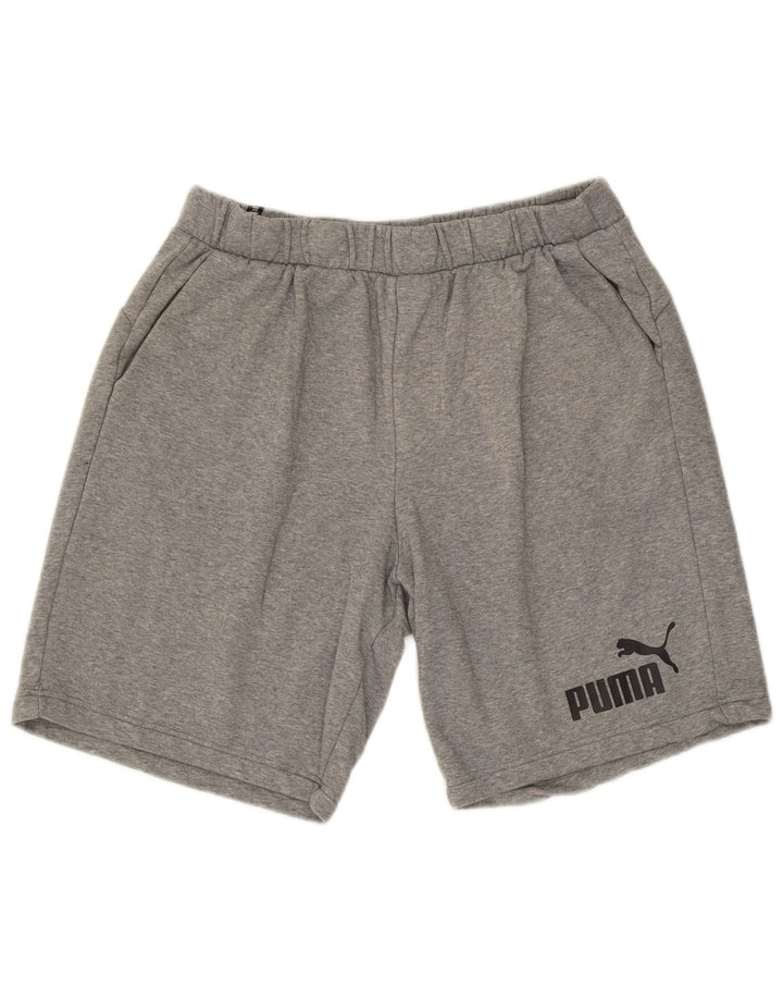 Puma Herren Sport Shorts XL Grau gefleckte Baumwolle