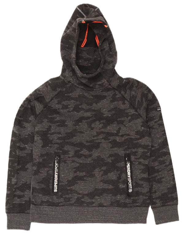 Superdry Damen Graphic Full Trainingsanzug UK 18 XL Graues Camouflage-Polyester