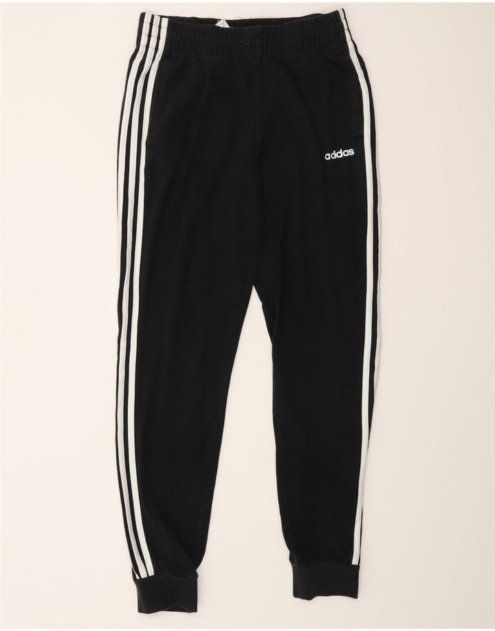 ADIDAS Damen Trainingshose Jogger UK 8/10 Small Schwarz Baumwolle