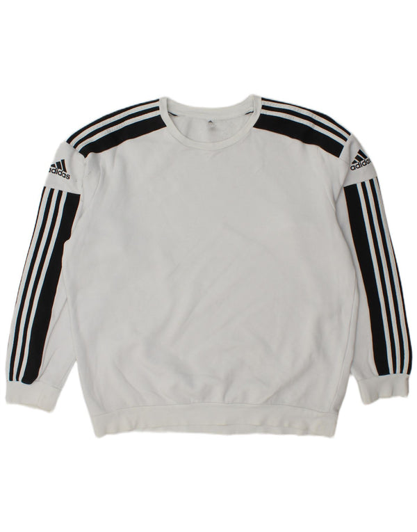 Adidas Herren Primegreen Graphic Sweatshirt Pullover Large Weiß Colourblock