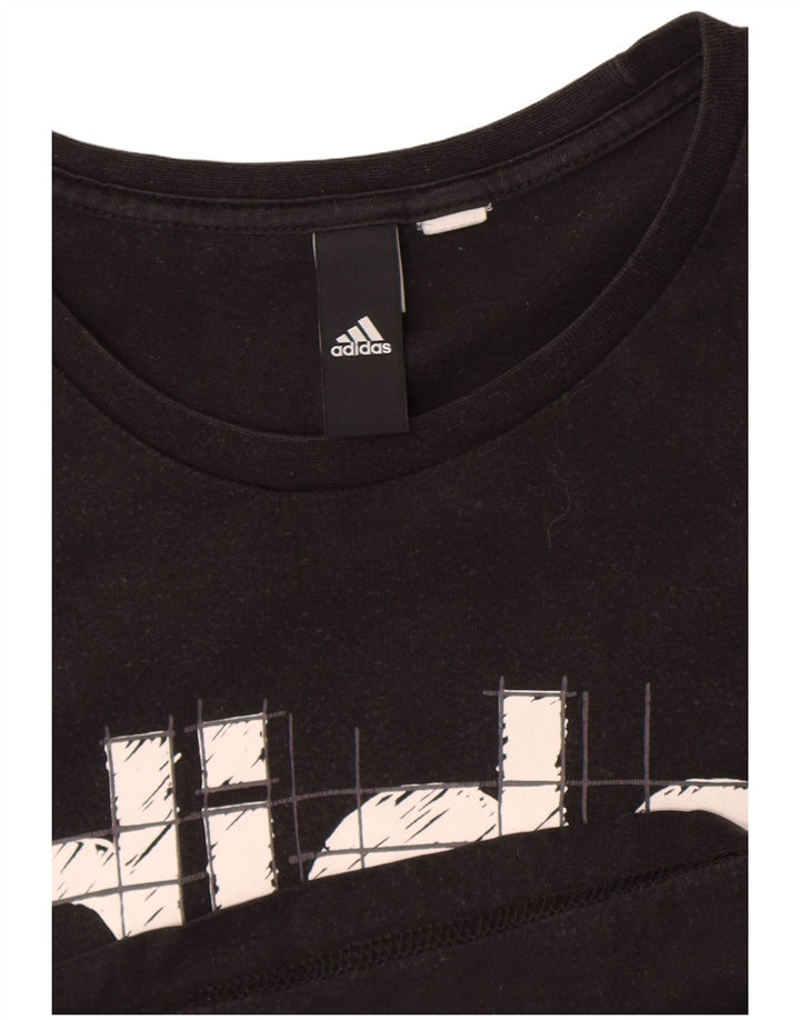 Adidas Herren Grafik T-Shirt Top Large Schwarz