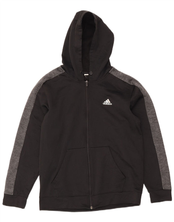 Adidas Herren Climalite Zip Hoodie Pullover Mittelschwarz Farbblock