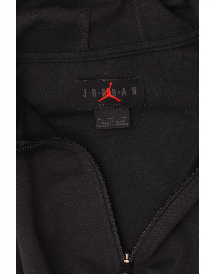 Jordan Herren-Kapuzenpullover mit Reißverschluss, Größe L, Schwarz