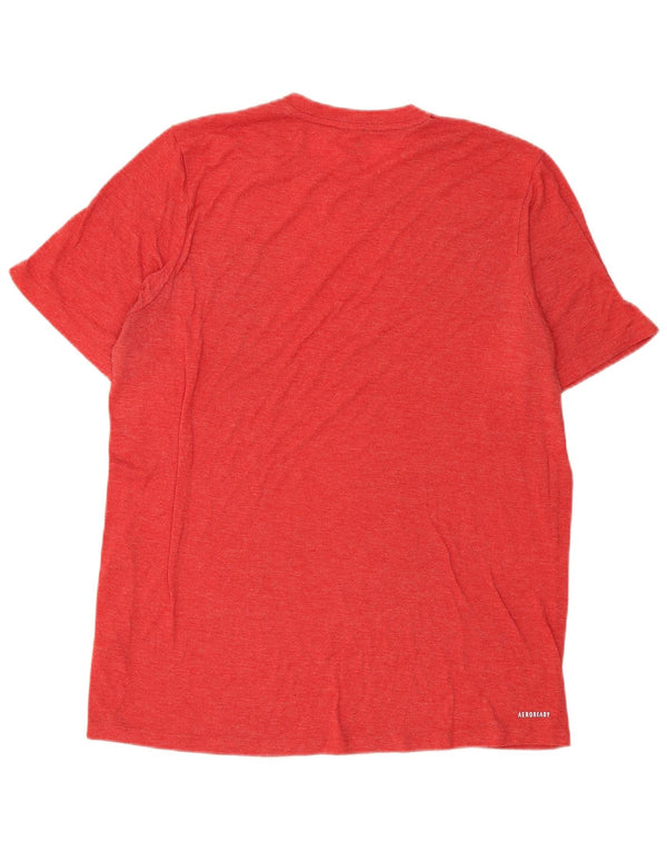 Adidas Herren Aeroready T-Shirt Top Mittelrotes Polyester