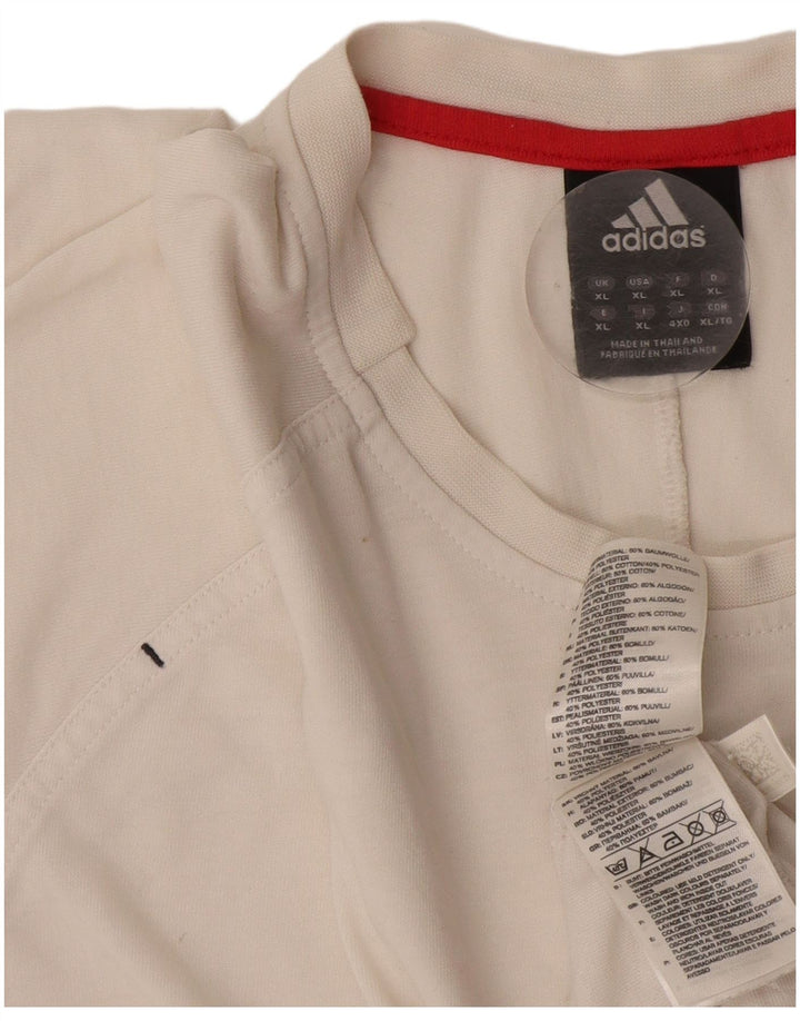 Adidas Herren T-Shirt Top XL Weiß Baumwolle