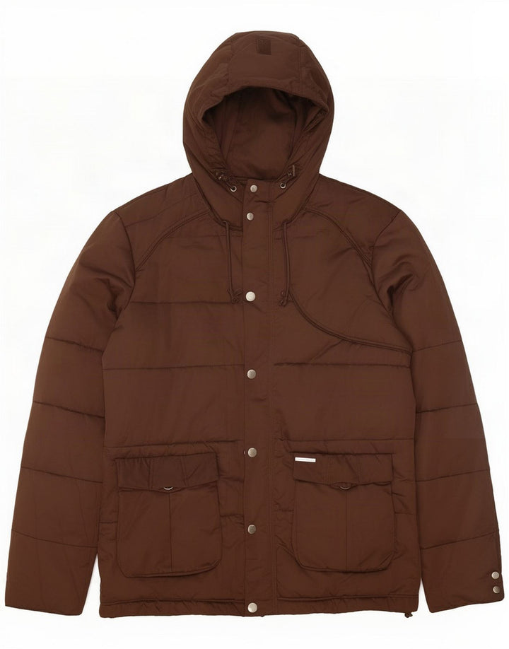 Datch gepolsterte Herrenjacke mit Kapuze, UK 18, XL, Braun
