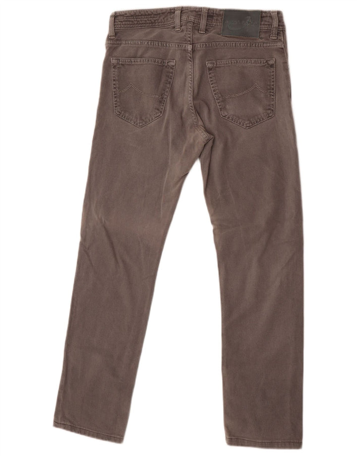 Jacob Cohen Herren Straight Jeans W31 L30 Graue Baumwolle